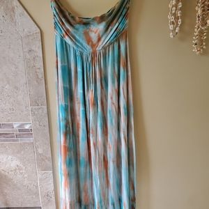 Strapless Long summer dress